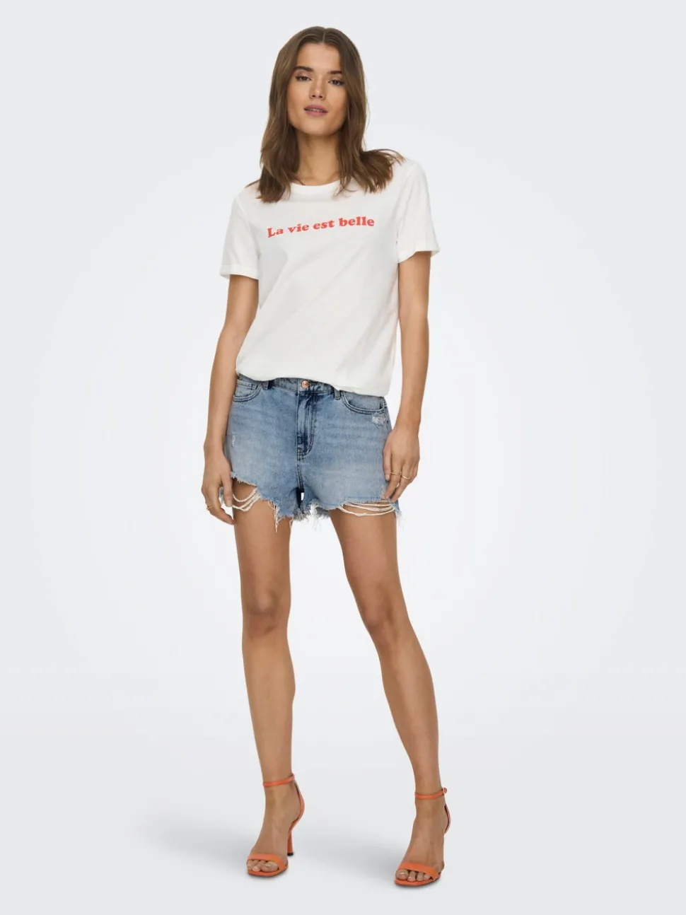 ONLPACY Høy midje Regular Fit Denimshorts