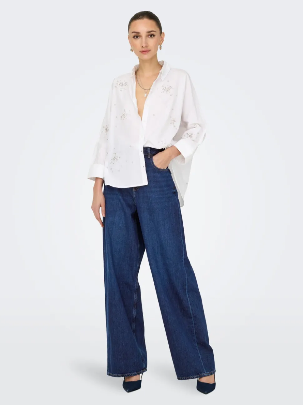ONLPAULINA Høy midje Baggy Fit Jeans