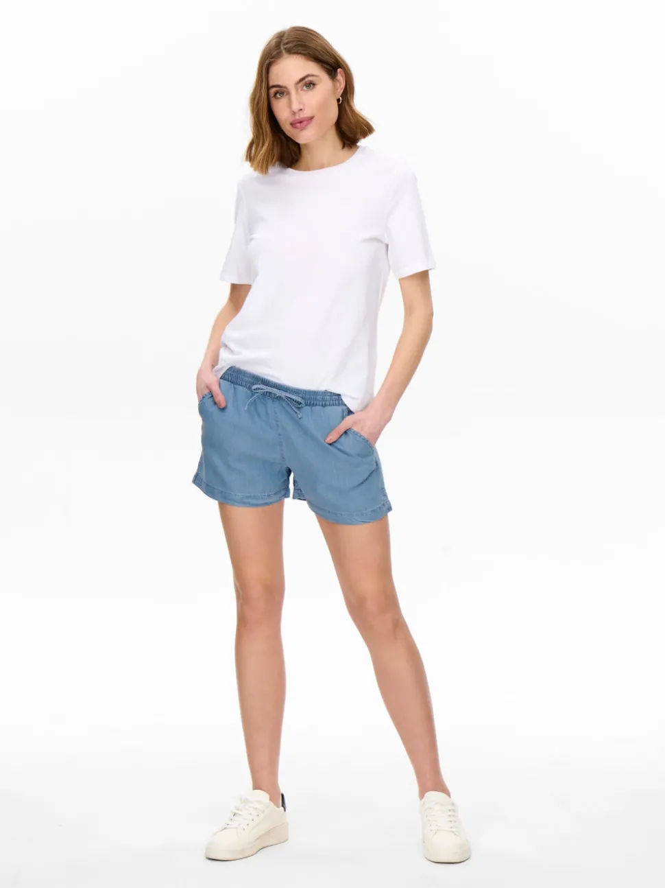 ONLPEMA Middels høy midje Relaxed Fit Denimshorts