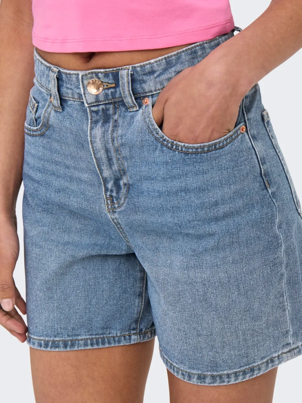 ONLPHINE Høy midje Regular Fit Denimshorts