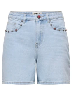 ONLPHINE Middels høy midje Regular Fit Denimshorts