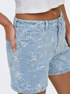 ONLPHINE-AUDE Høy midje Regular Fit Denimshorts