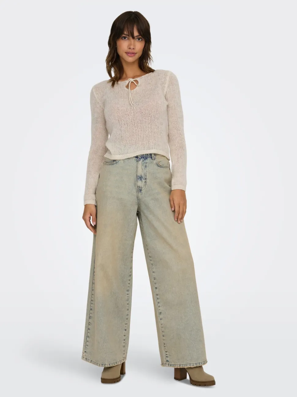ONLPIPER-SONIC Høy midje Wide Leg Fit Jeans