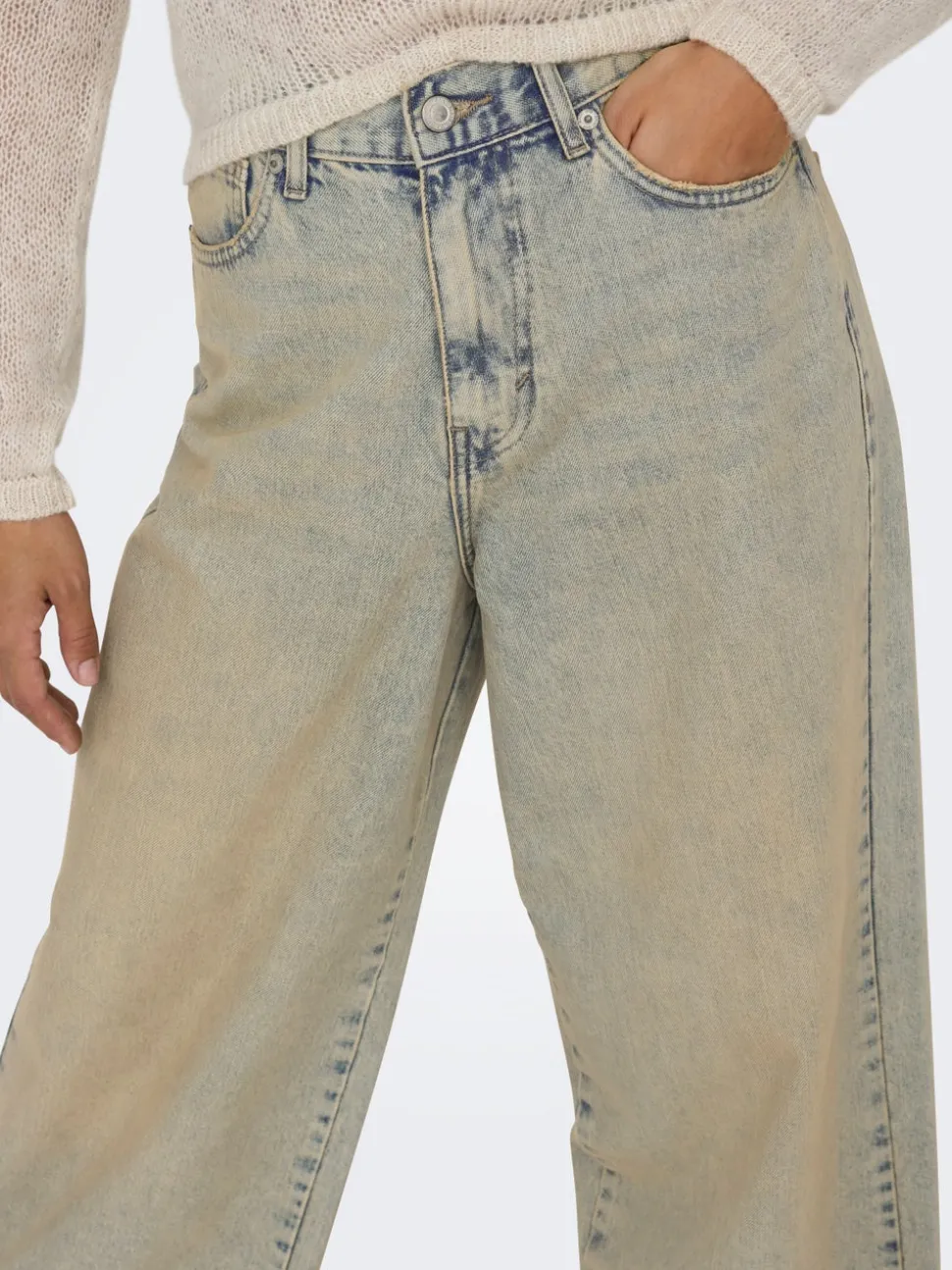 ONLPIPER-SONIC Høy midje Wide Leg Fit Jeans