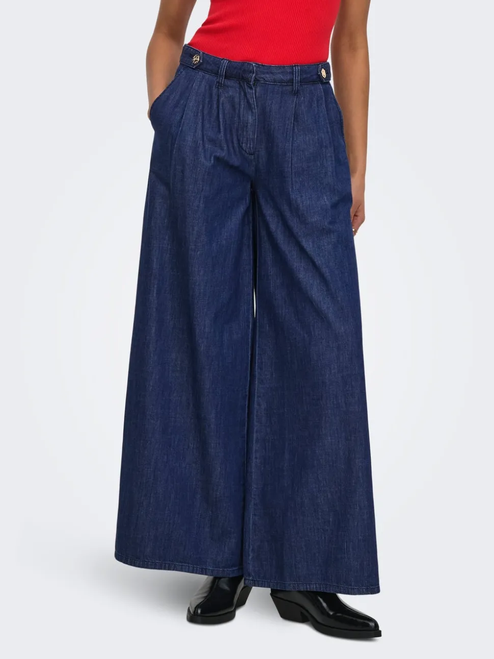 ONLPOSE Høy midje Wide Leg Fit Jeans