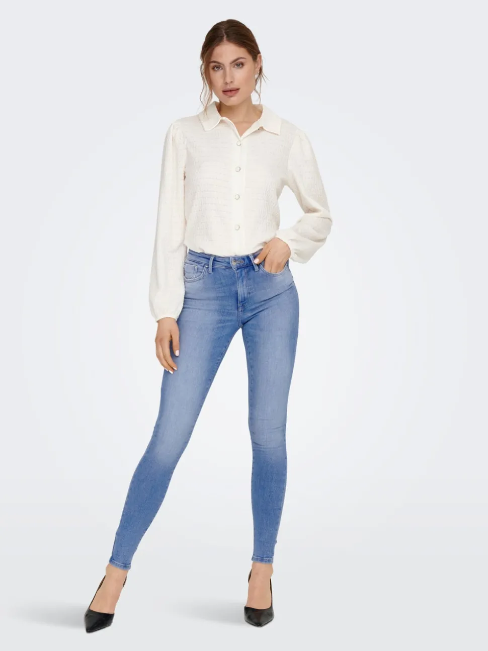 ONLPOWER Middels høy midje Skinny Fit Jeans