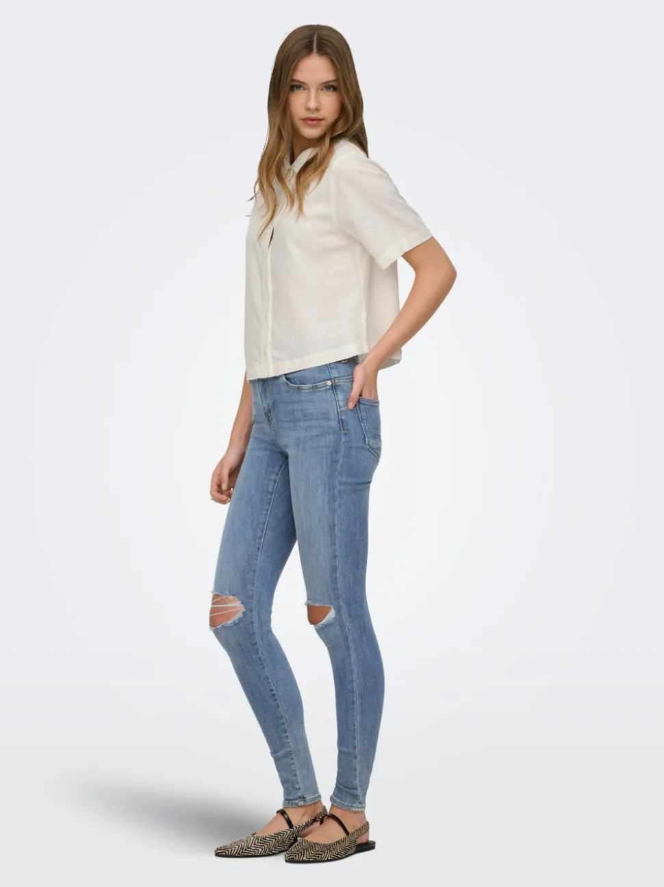 ONLPOWER Middels høy midje Skinny Fit Ankellengde Jeans