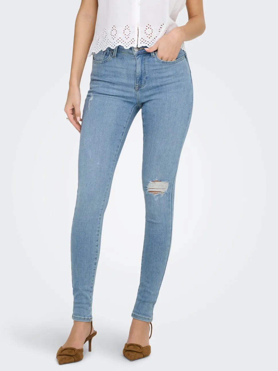 ONLPOWER Middels høy midje Skinny Fit Jeans