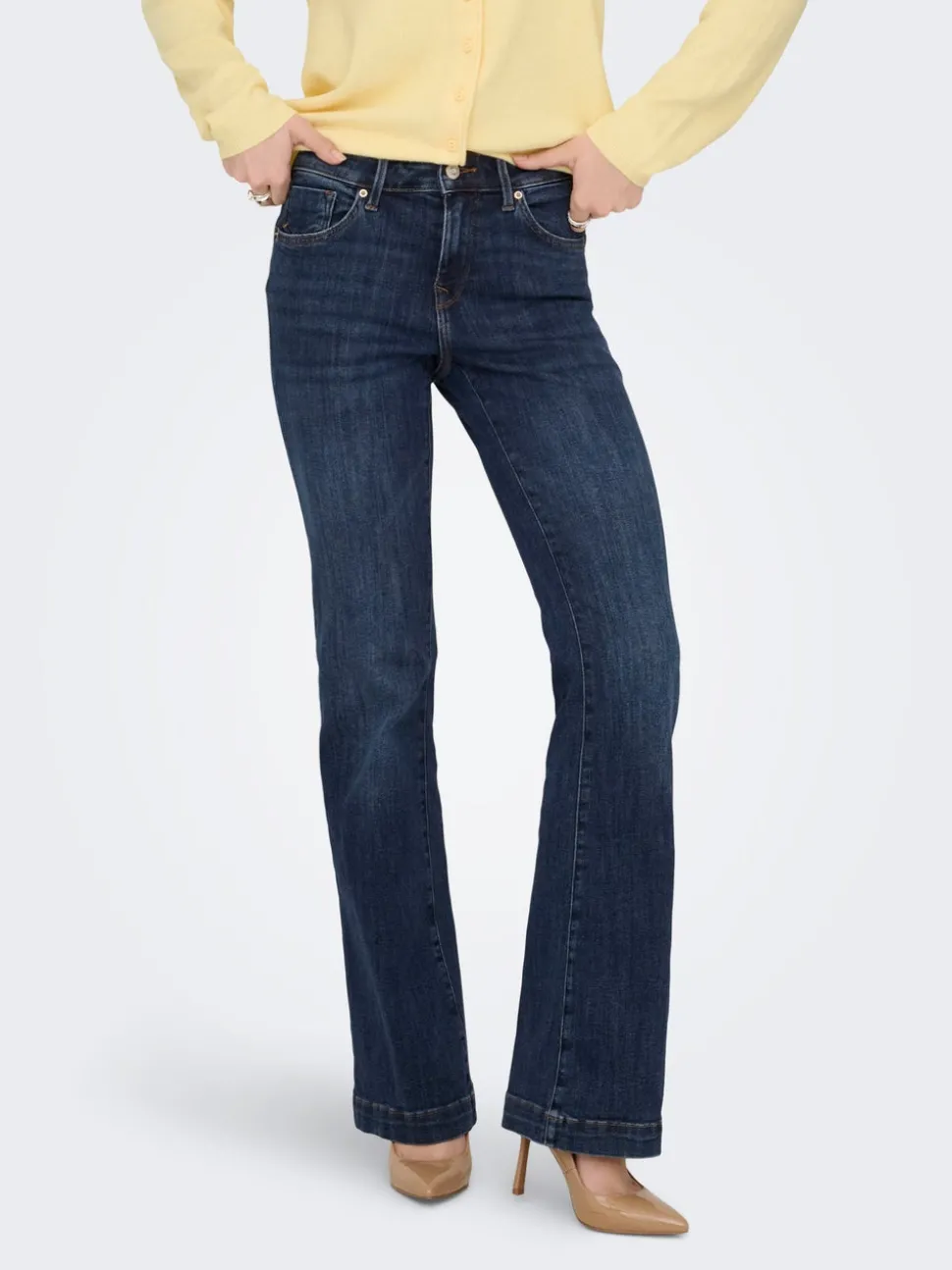 ONLPOWER Middels høy midje Flared Fit Jeans