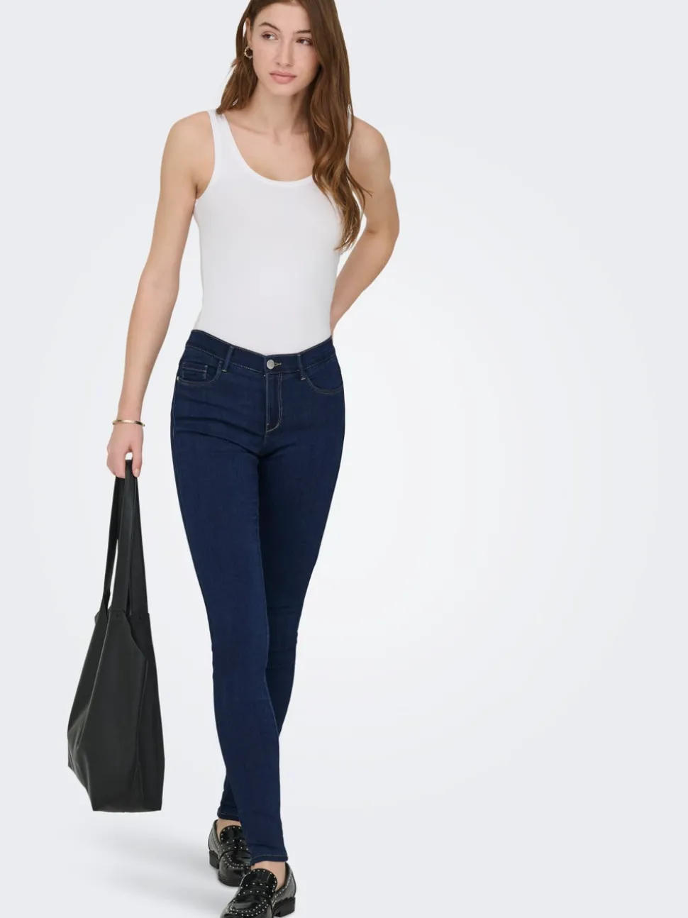 ONLRAIN Middels høy midje Skinny Fit Jeans