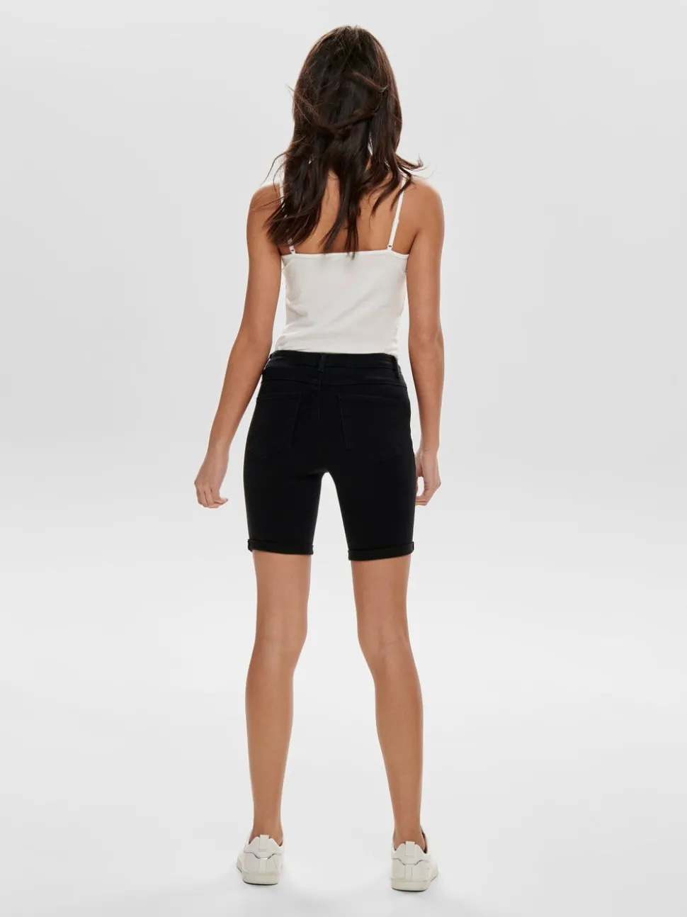 ONLRAIN Middels høy midje Bodycon Fit Denimshorts