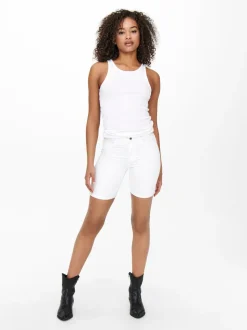 ONLRAIN Middels høy midje Bodycon Fit Denimshorts