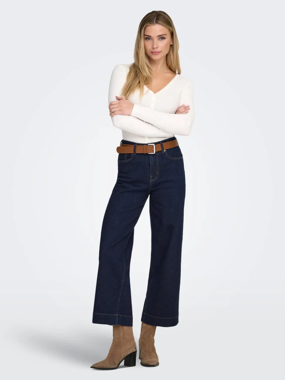 ONLREGINA Høy midje Cropped Fit Cropped Jeans