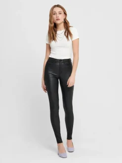 ONLROYAL Skinny Fit Bukse i kunstskinn