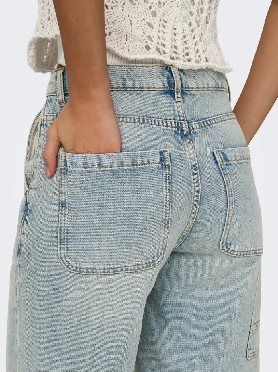 ONLRUTH Middels høy midje Loose fit Denimshorts