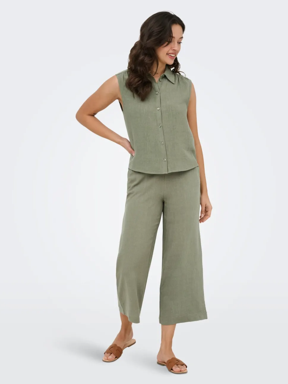 ONLSIESTA Cropped Fit Lin Culotte bukser