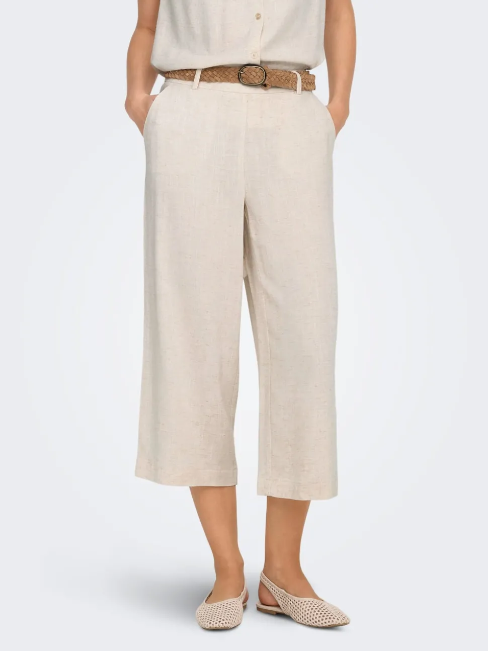 ONLSIESTA Cropped Fit Lin Culotte bukser
