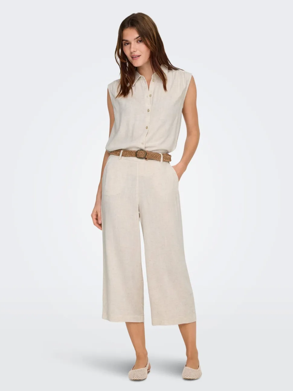 ONLSIESTA Cropped Fit Lin Culotte bukser