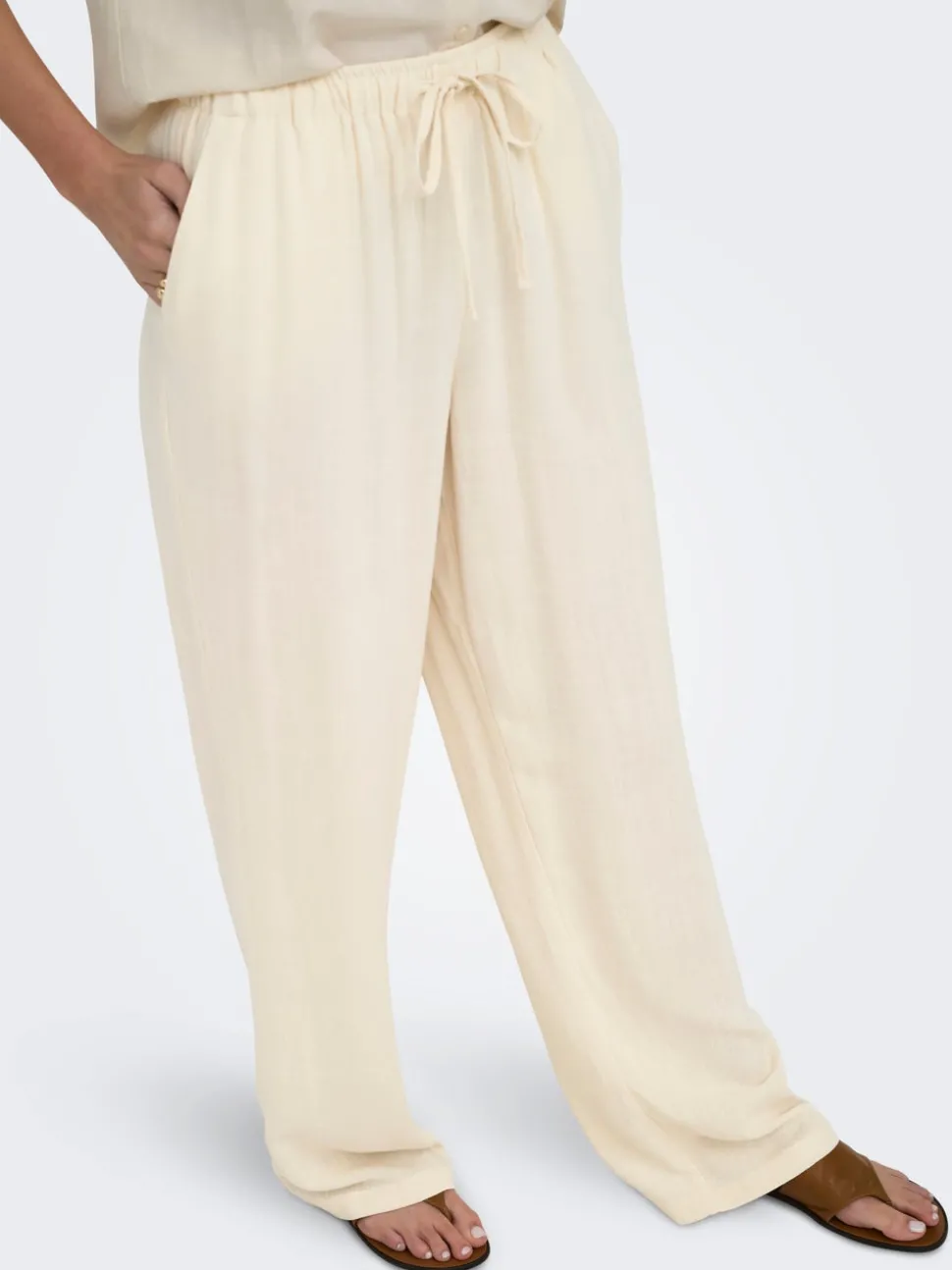 ONLSIESTA Straight Fit Lin Bukser