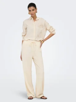 ONLSIESTA Straight Fit Lin Bukser