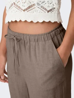ONLSIESTA Straight Fit Lin Bukser