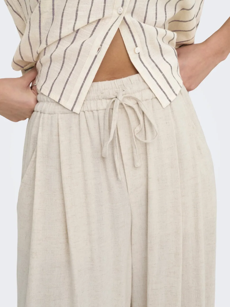 ONLSIESTA Wide Leg Fit Lin Bukser med vide ben