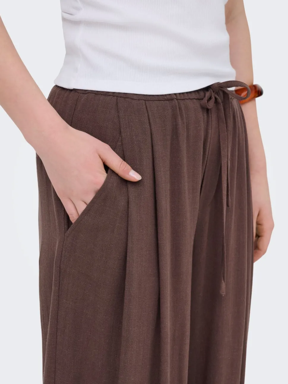ONLSIESTA Wide Leg Fit Lin Bukser med vide ben