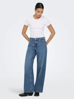 ONLSILKY Høy midje Wide Leg Fit Jeans