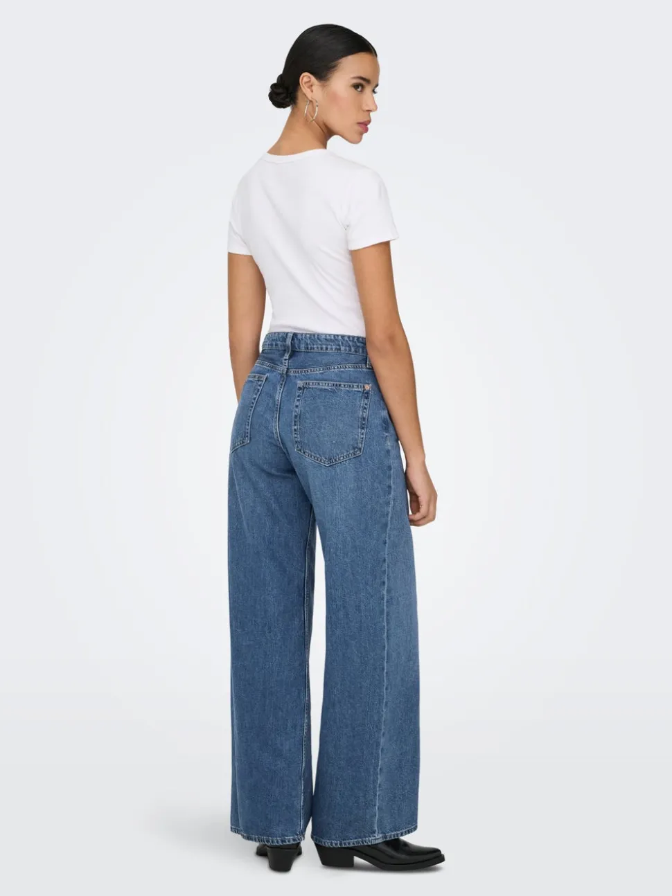 ONLSILKY Høy midje Wide Leg Fit Jeans