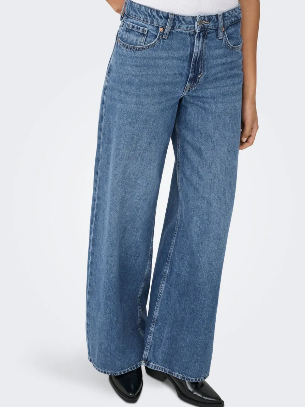 ONLSILKY Høy midje Wide Leg Fit Jeans