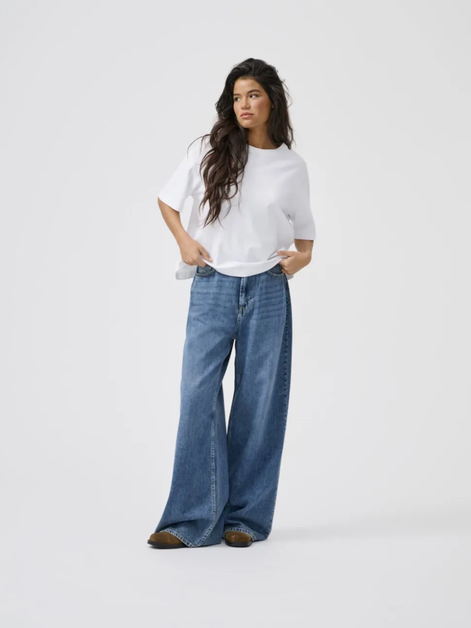 ONLSILKY Høy midje Wide Leg Fit Jeans