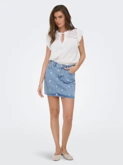 ONLSTELLA Denim Denimskjørt Kort skjørt