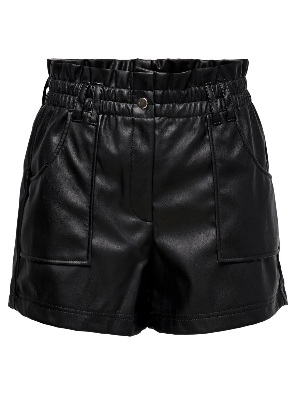 ONLSTEPHANIE Regular Fit Shorts i kunstskinn