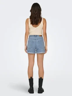 ONLVEGA Høy midje Regular Fit Denimshorts
