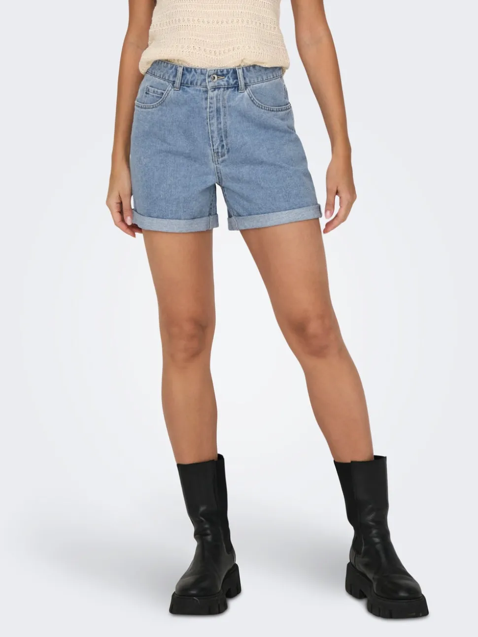 ONLVEGA Høy midje Regular Fit Denimshorts