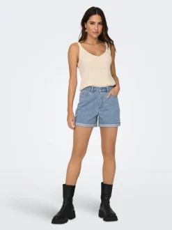 ONLVEGA Høy midje Regular Fit Denimshorts