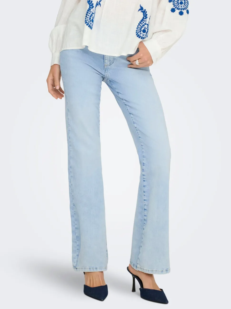 ONLWAUW Høy midje Flared Fit Jeans