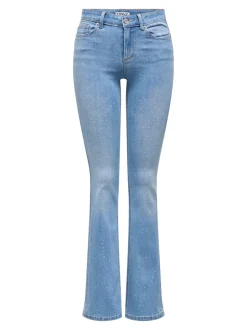 ONLWAUW Middels høy midje Flared Fit Jeans