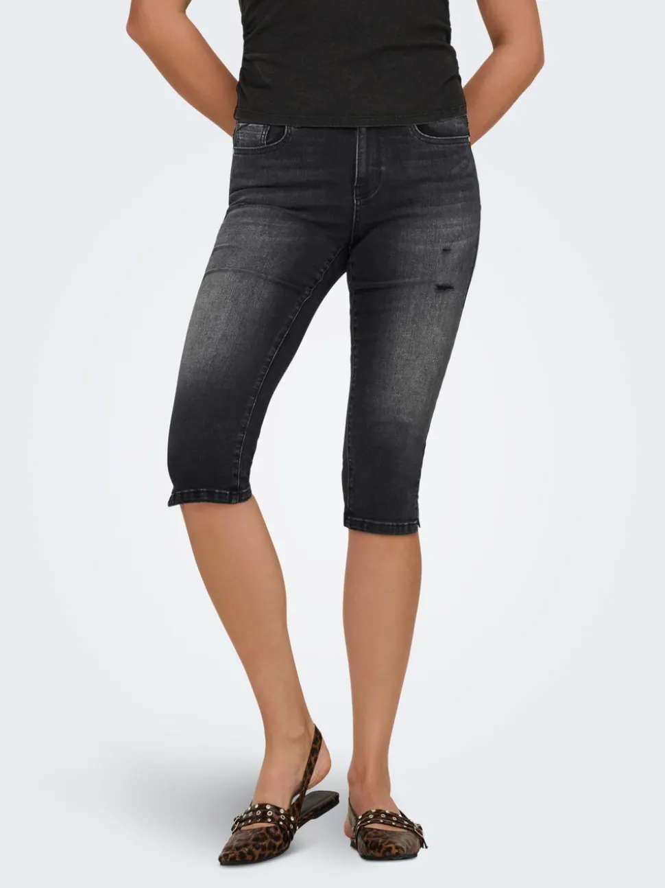 ONLWAUW Middels høy midje Regular Fit Capris