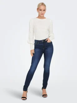 ONLWAUW Middels høy midje Skinny Fit Jeans