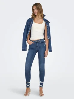 ONLWAUW Middels høy midje Skinny Fit Jeans
