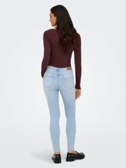 ONLWAUW Middels høy midje Skinny Fit Jeans