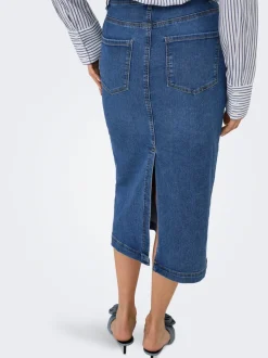 ONLWONDER Denim Denimskjørt Midiskjørt