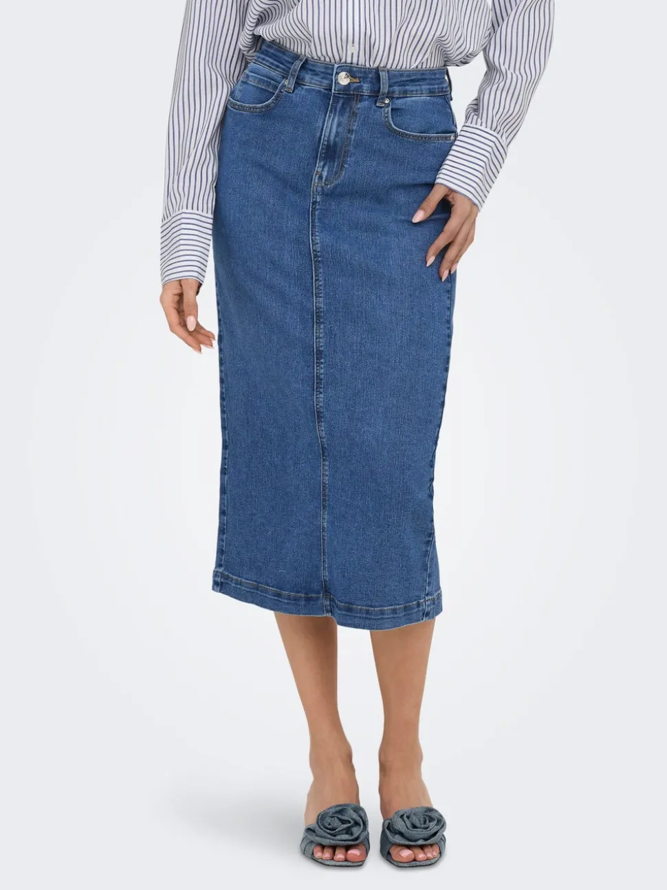 ONLWONDER Denim Denimskjørt Midiskjørt