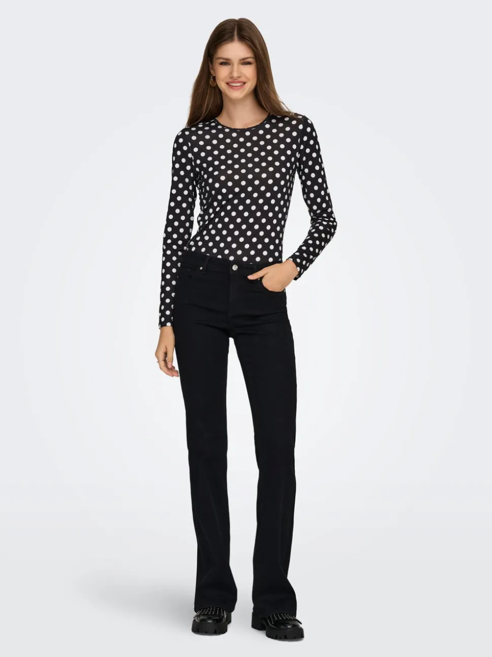 ONLWOW Middels høy midje Flared Fit Jeans