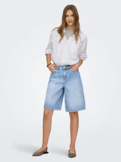 ONLZAGU-DORSI Middels høy midje Loose fit Denimshorts