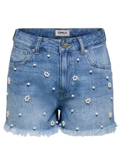 ONLZUMA Middels høy midje Regular Fit Denimshorts