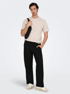 ONSBOB Loose fit Lin Bukser