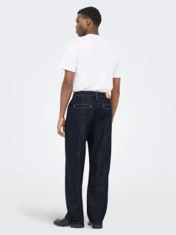 ONSDANI Middels høyt snitt Bred passform - beskåret Jeans
