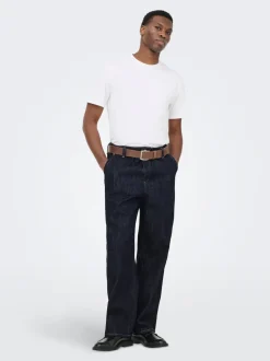 ONSDANI Middels høyt snitt Bred passform - beskåret Jeans